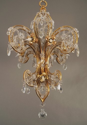 Maison Baguès, lustre « Fleur de Lys », France circa 1900 - Luminaires Style 