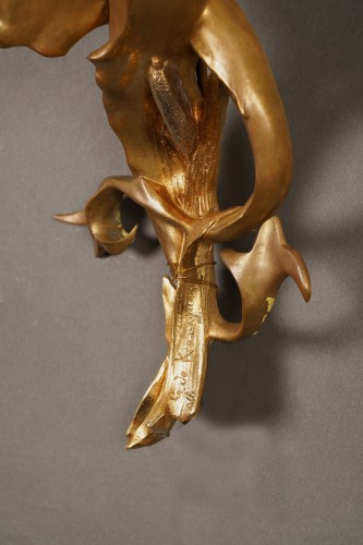 19th century - G. de Kerveguen, "Triton and Mermaid" Sconces, France Circa 1890