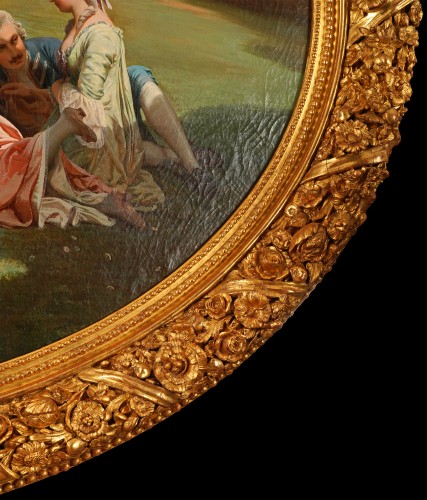 Antiquités - J.-A. Duval Le Camus (1814-1878) - Fête Galante in a park, circa 1880