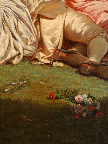 Antiquités - J.-A. Duval Le Camus (1814-1878) - Fête galante dans un parc, circa 1850