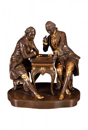 Pierre-Louis Détrier (1822-1897)  « La partie de boules », France circa 1870