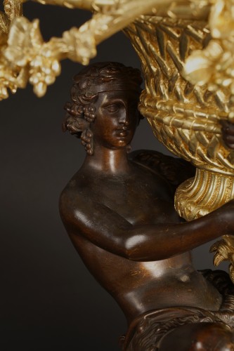 Antiquités - Centre de table "Hercule ivre" attr. à G. Denière (1815 - 1903), France circa 1870