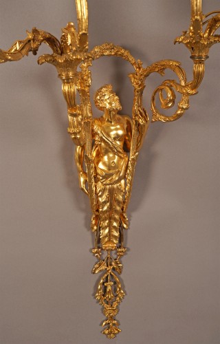 Antiquités - A. Delafontaine, Quatre Appliques « Hercule et Omphale », France circa 1880