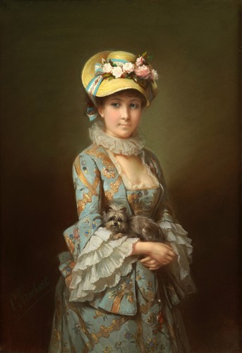 C.-J. Brochart, “Young Horsewoman” &amp; “Girl With The Hat,” France circa 1870 - 