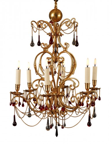 Baccarat, Lustre orientaliste, France, circa 1890
