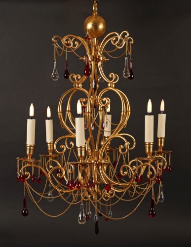 Baccarat, Orientalist Chandelier, France, circa 1890 - Lighting Style 