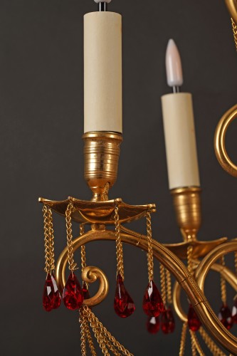 Baccarat, Orientalist Chandelier, France, circa 1890 - 