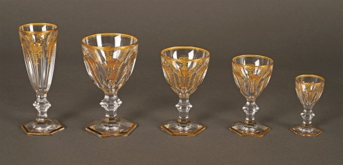 Baccarat, « Harcourt Empire » Glass Set, France Circa 1970 - Glass & Crystal Style 