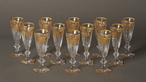 Glass & Crystal  - Baccarat, « Harcourt Empire » Glass Set, France Circa 1970