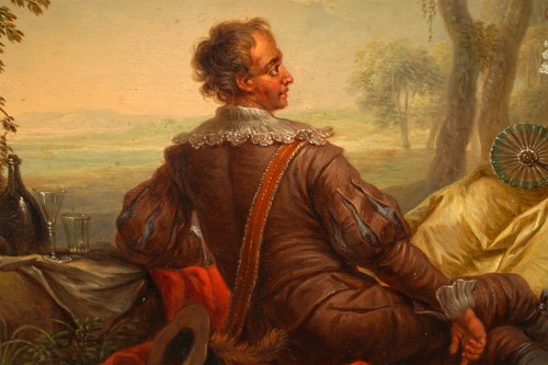 - F.-C. Janneck, « La Première rencontre » « La Lecture », Autriche circa 1740