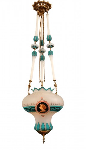 Suspension Neo-Grecque, France Circa 1860 Attribué à Baccarat