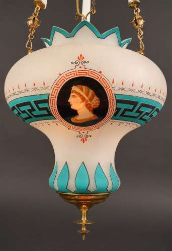 Neo-Greek Suspension, France Circa 1860, Attributed to Baccarat - Lighting Style 