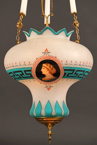 Lighting  - Neo-Greek Suspension, France Circa 1860, Attributed to Baccarat