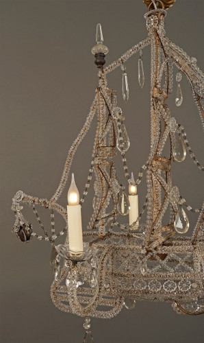 20th century - Baguès, « Nave » Chandelier, France 20th century