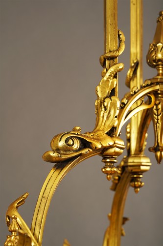 Lighting  - Neo-Gothic Dragons Chandelier, France Circa 1900, attributed to Susse &amp; Lelièvre