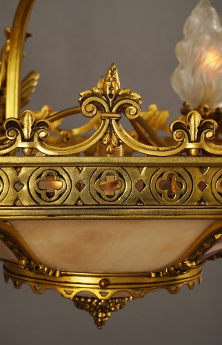 Neo-Gothic Dragons Chandelier, France Circa 1900, attributed to Susse &amp; Lelièvre - 