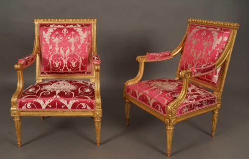 Antiquités - J.-B. III Lelarge, Louis XVI Salon Furniture, France Circa 1780 