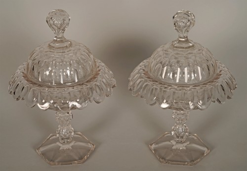 19th century - Baccarat, Set of candy dishes and cups, France, Circa 1870