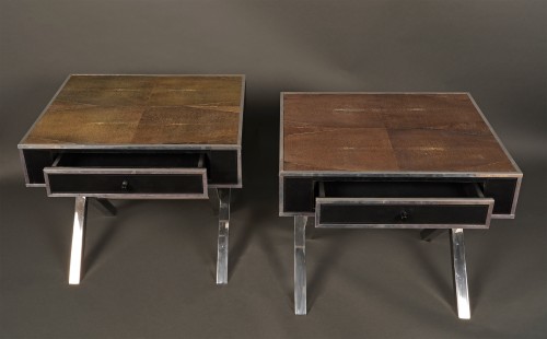 Andrew Martin, Pair of bedside tables, United Kingdom,Circa 1980 - 