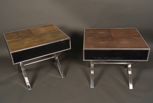 20th century - Andrew Martin, Pair of bedside tables, United Kingdom,Circa 1980