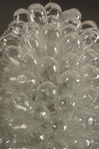 Suspension "Grappe de raisins" attribué à Murano,  Italie Circa 1970 - Tobogan Antiques
