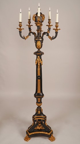 Paire de Torchères, France Circa 1890 attribué à Lacarriere Delatour & Cie - Luminaires Style Napoléon III