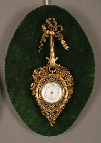 Horology  - Gilt bronze Clock and Barometer Set, France Circa 1860