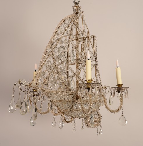 Luminaires Lustre -  Lustre « Nef » attribué à la Maison Baguès, France 20e siècle