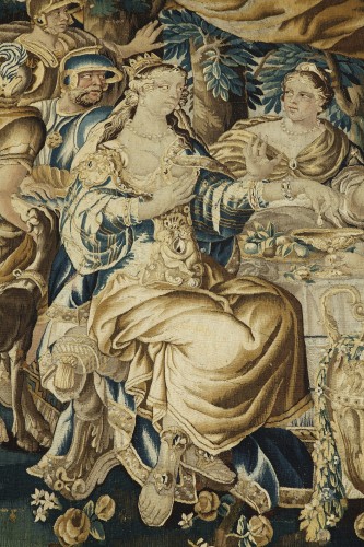 Tapisserie d'Aubusson "Le Banquet de Cléopâtre", France XVIIIe siècle - Tapisserie & Tapis Style 