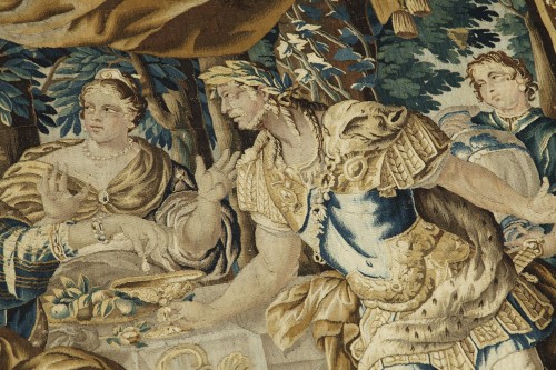 XVIIIe siècle - Tapisserie d'Aubusson "Le Banquet de Cléopâtre", France XVIIIe siècle