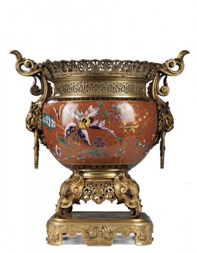 Japonisme Planter attr. to l'Escalier de Cristal, France, circa 1880