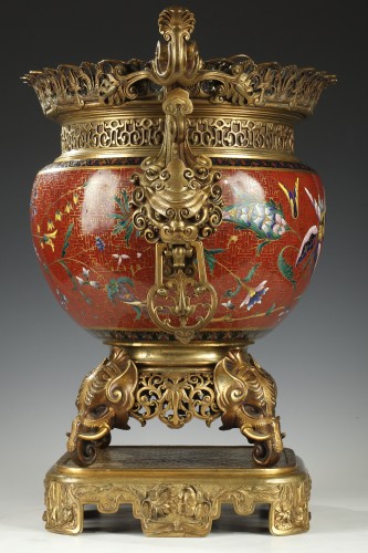 Jardinière japonisante attribuée à L'Escalier de Cristal, France circa 1880 - Tobogan Antiques