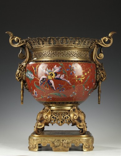 Antiquités - Japonisme Planter attr. to l&#039;Escalier de Cristal, France, circa 1880