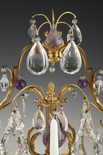 XIXe siècle - Paire de Girandoles en Cristal de Roche att. à H. Vian, France circa 1890
