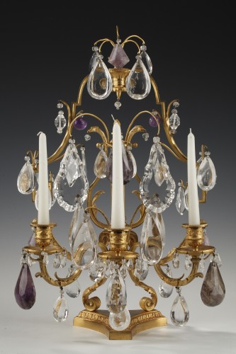 Pair of Rock Crystal Girandoles Attributed to H. Vian, France, circa 1890 - 