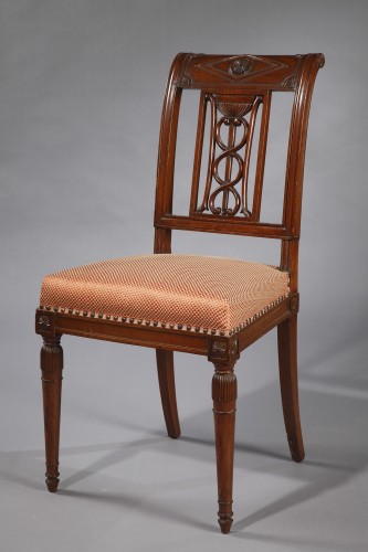 19th century - Fine Set of Six Chairs by JB Jacob, France Circa 1815