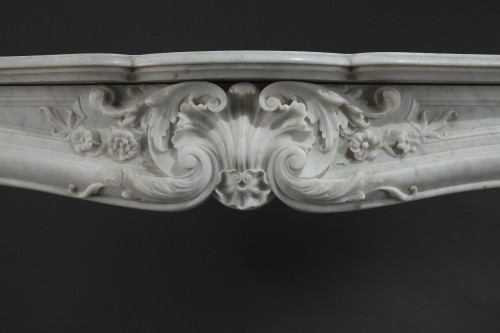 Matériaux & Architecture Cheminées - Cheminée  en marble blanc de Carrare, France circa 1880
