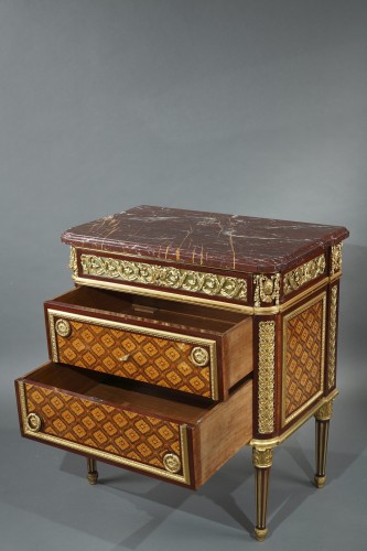 Pair of Louis XVI Style Commodes Attributed to Krieger, France, Circa 1880 - 