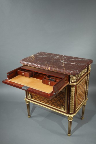 Antiquités - Pair of Louis XVI Style Commodes Attributed to Krieger, France, Circa 1880