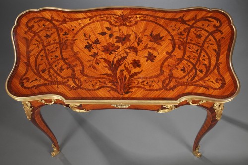 XIXe siècle - Table d'inspiration Louis XV par P. Sormani, France circa 1870