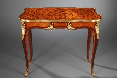 Antiquités - Table d'inspiration Louis XV par P. Sormani, France circa 1870