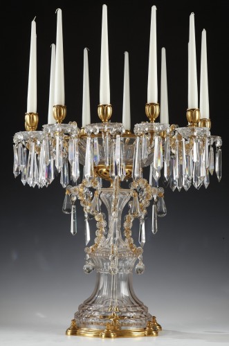 Centre de table en cristal attribué à Baccarat, France circa 1880 - Luminaires Style 