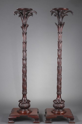 Paire de Sellettes "Palmier", Angleterre circa 1880 - Mobilier Style 