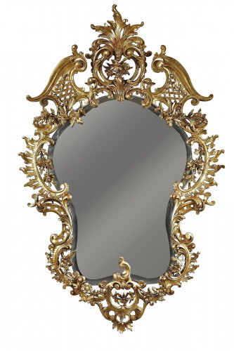Important Carved Giltwood Mirror, Italy Circa 1880