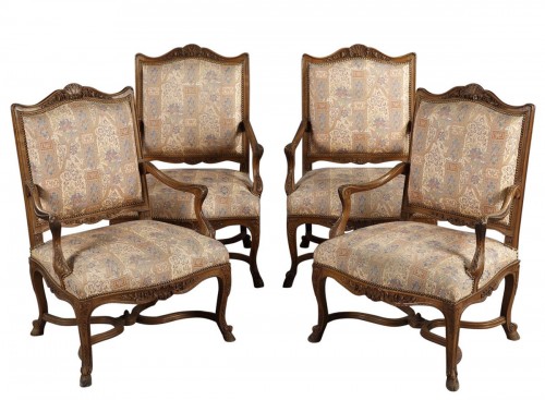 Set of Eight Régence Style Seats, France, Late 19th Century