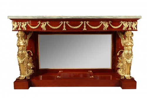 Rare Empire Style Console attributed to Krieger, France, Circa 1860