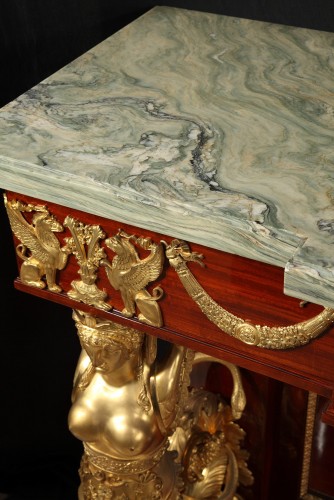 Antiquités - Rare Empire Style Console attributed to Krieger, France, Circa 1860