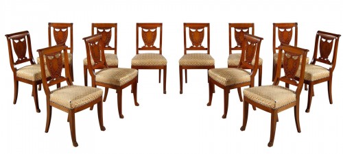  Set of Twelve Chairs by Balny Jne, France Circa 1810