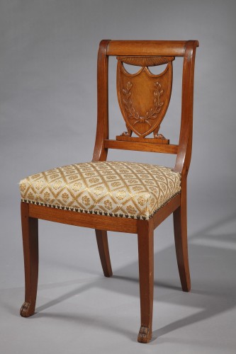 Suite de 12 chaises estampillée Balny Jne, France circa 1810 - Tobogan Antiques