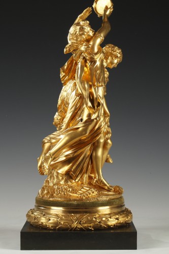Gilded Bronze &quot;Bacchanal&quot; Group after Clodion, France, Circa 1880 - 